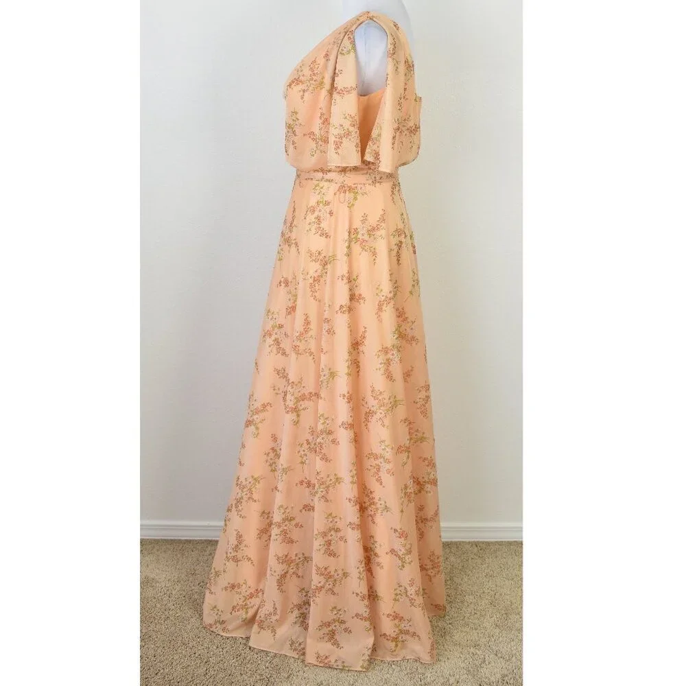Vintage 1970s Floral Boho Maxi Dress - 4 - Picture 9 of 10